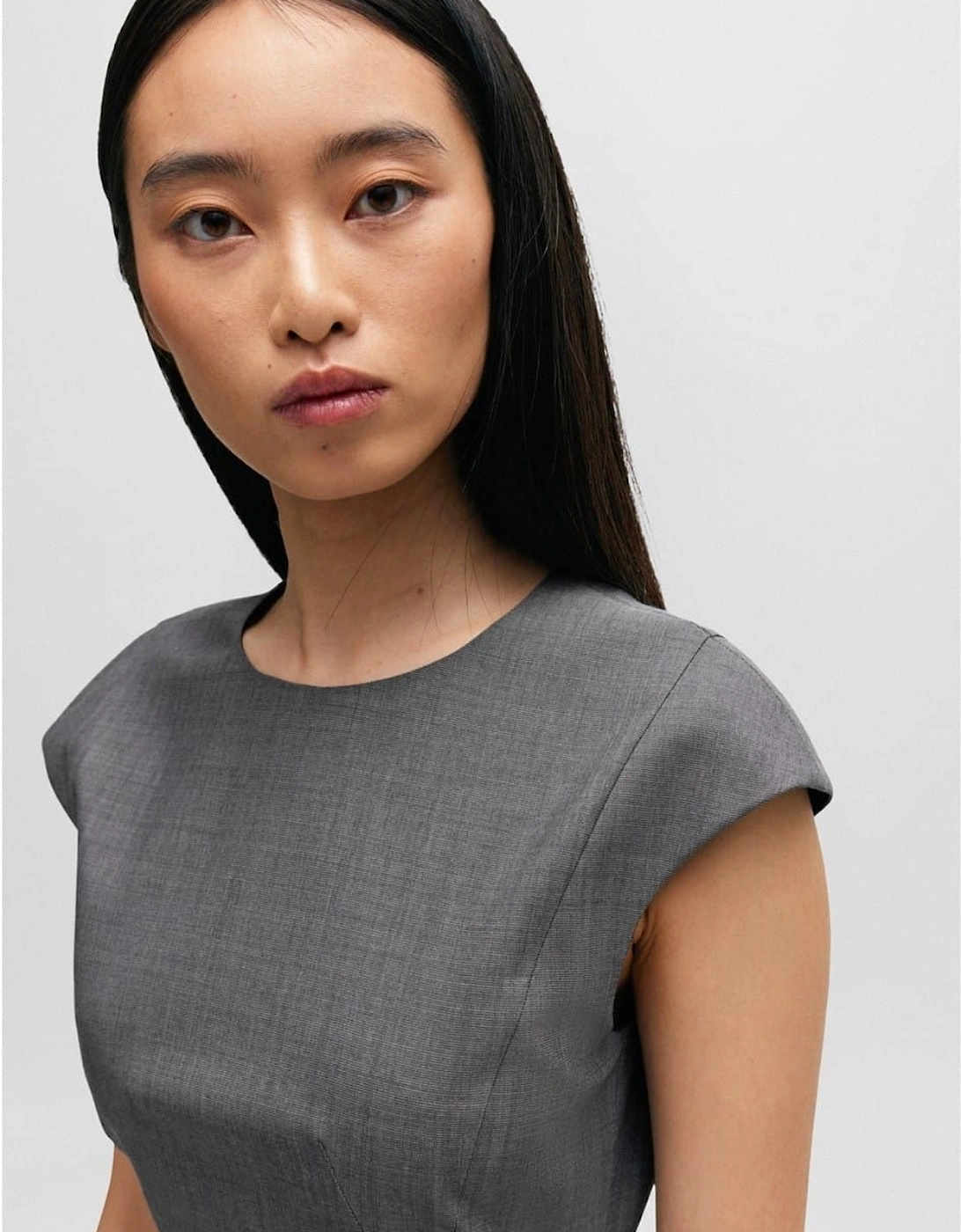 Dironah Crew Neck Knee Length Sheath Dress