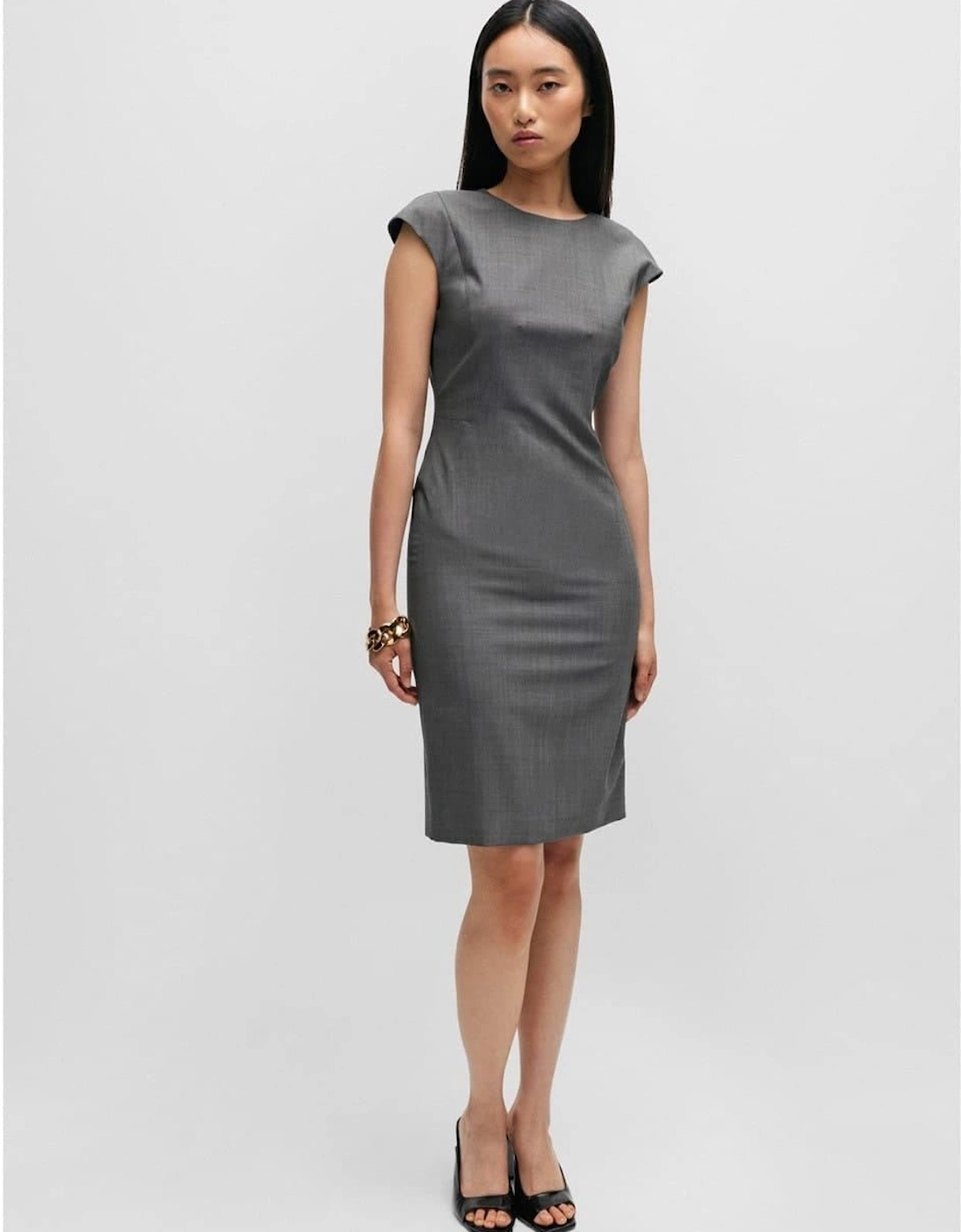 Dironah Crew Neck Knee Length Sheath Dress