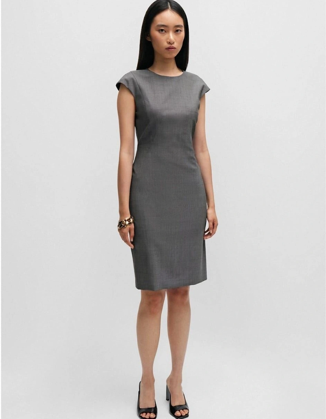Dironah Crew Neck Knee Length Sheath Dress