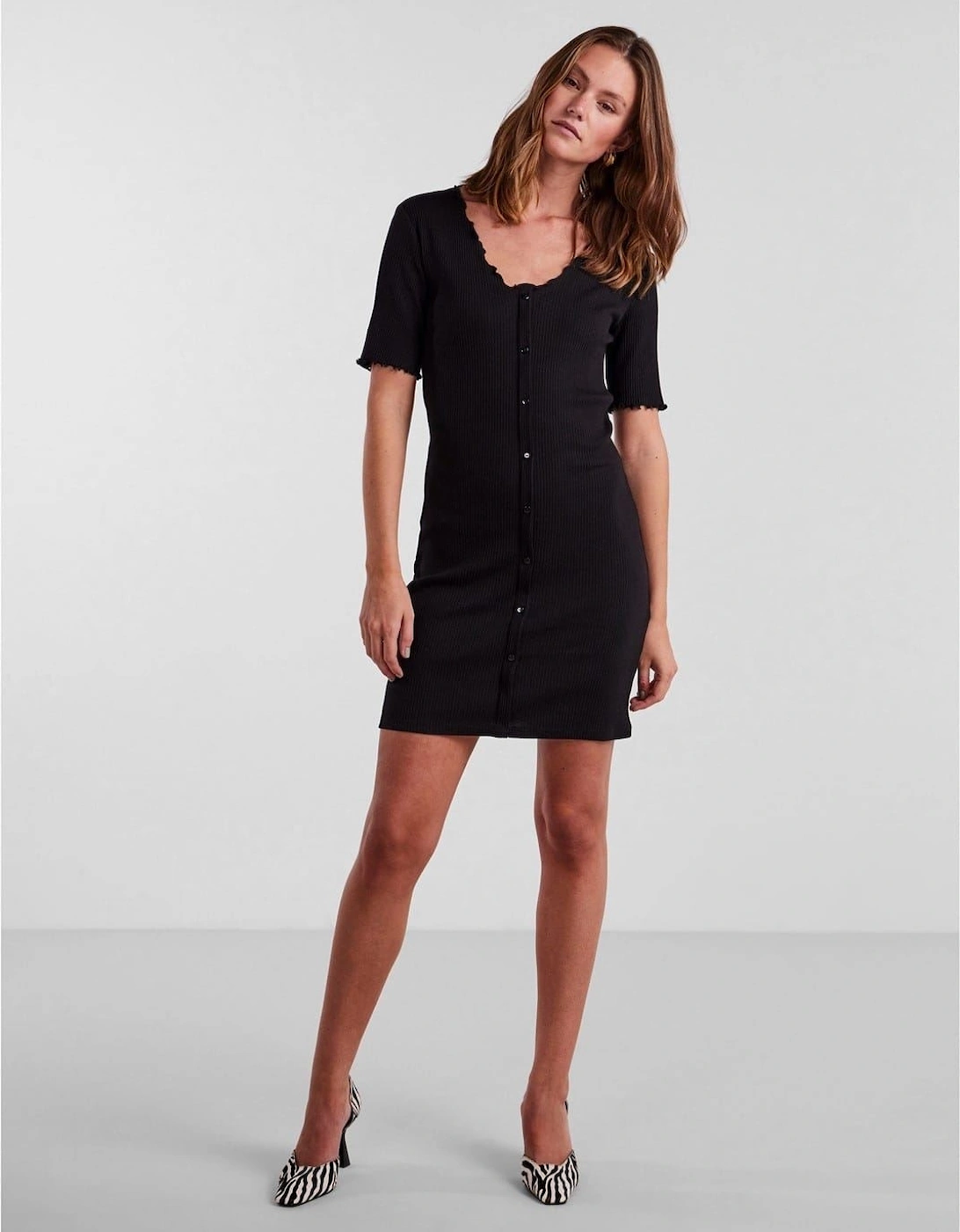 Nukisa V-Neck Mini Bodycon Dress