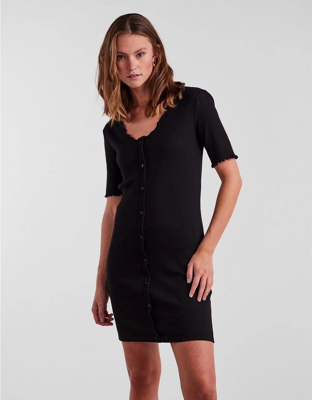 Nukisa V-Neck Mini Bodycon Dress