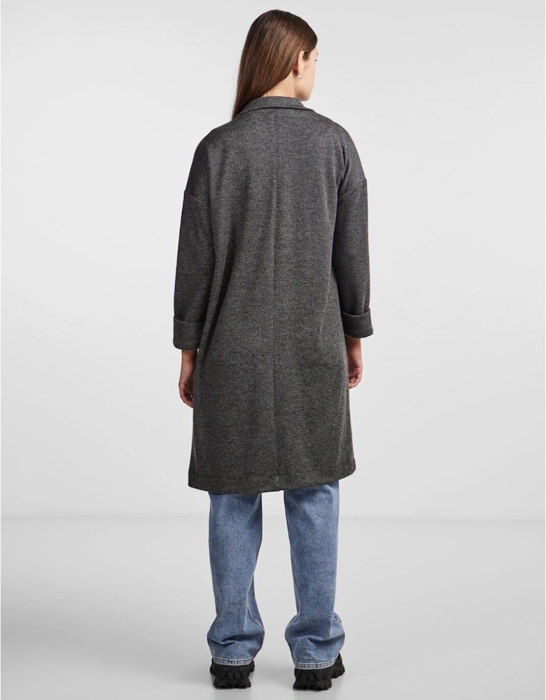 Notched Neck Relaxed Fit Coat