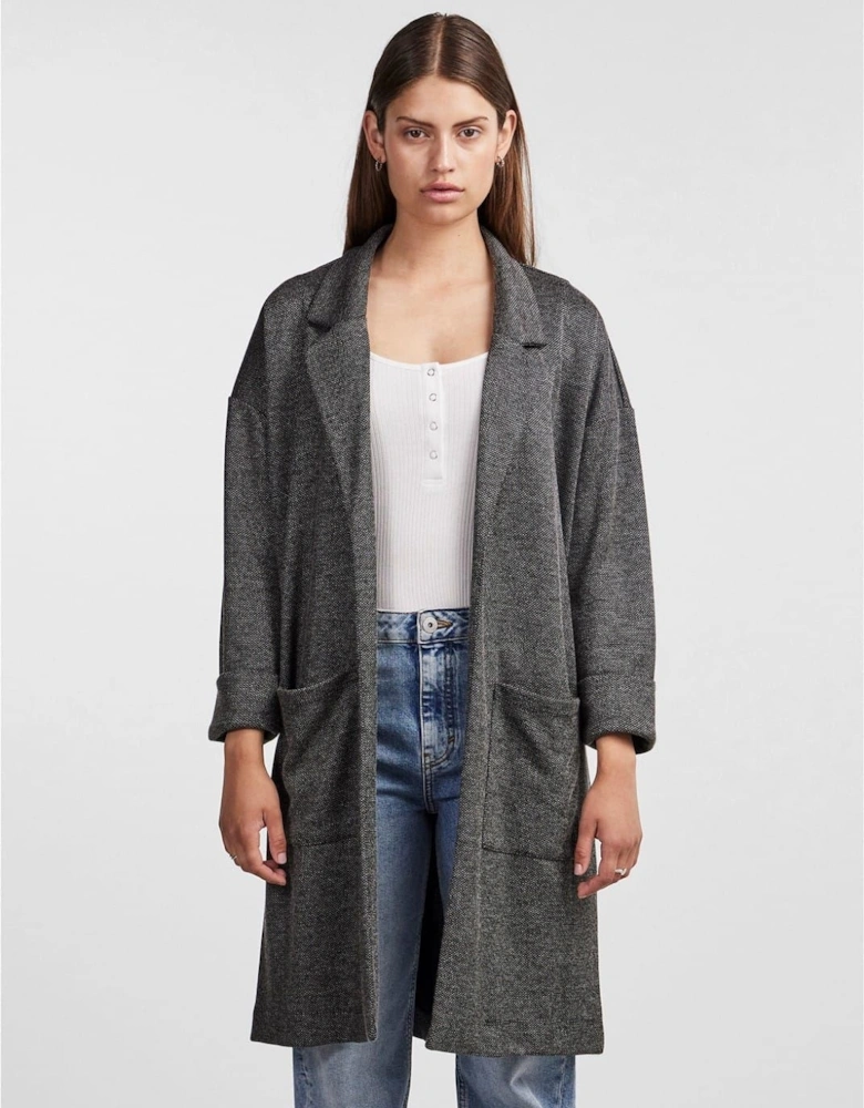 Notched Neck Relaxed Fit Coat
