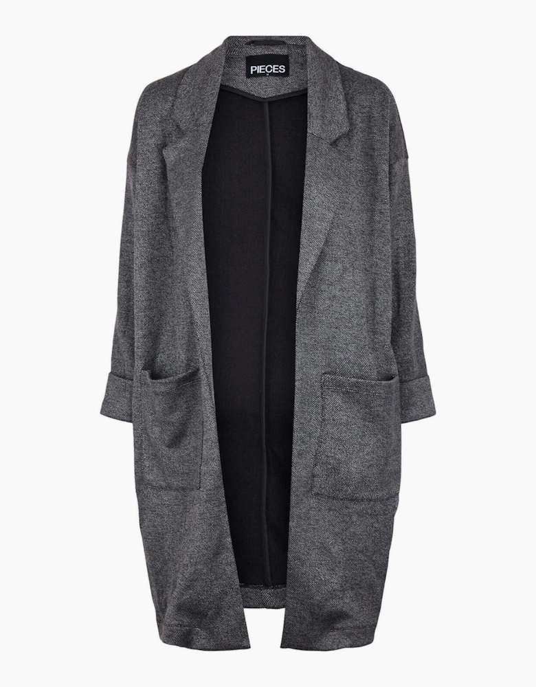Notched Neck Relaxed Fit Coat