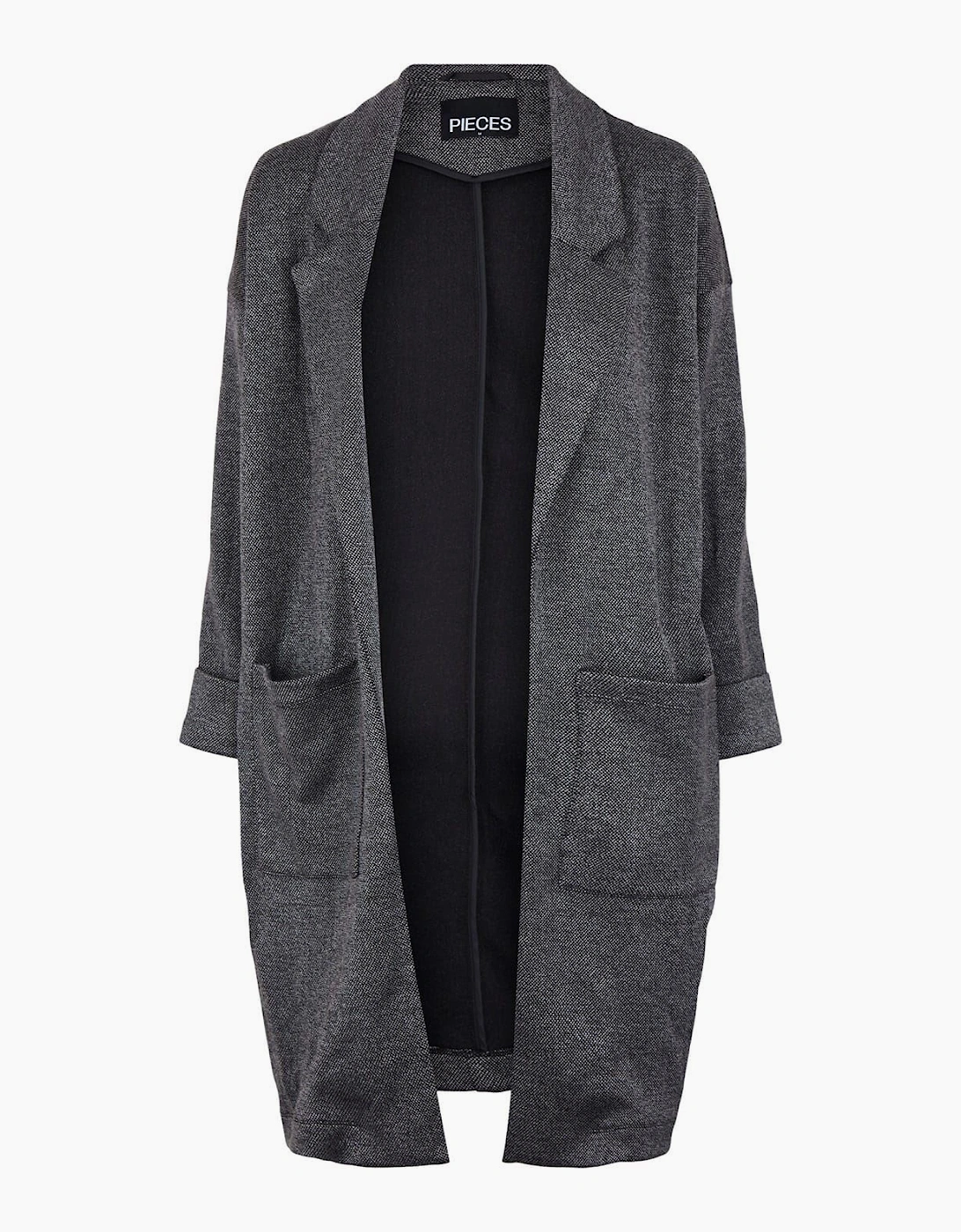 Notched Neck Relaxed Fit Coat