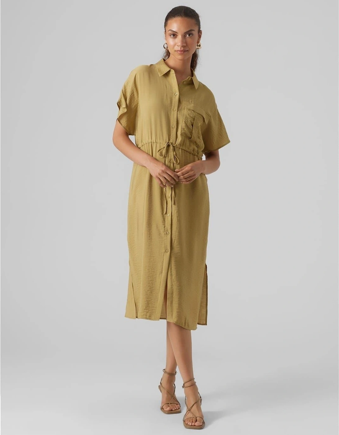 Iris Collared Neck Shirtdress
