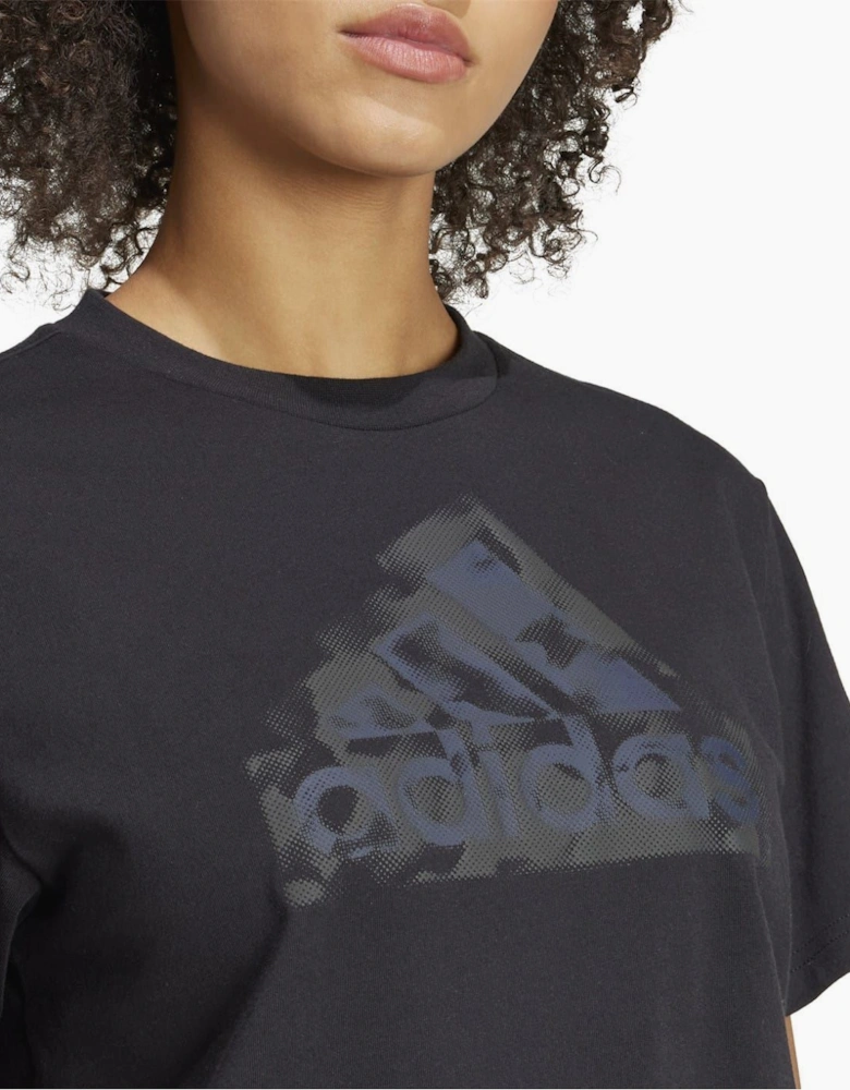 Logo Print Crew Neck Short Sleeve Jersey T-Shirt