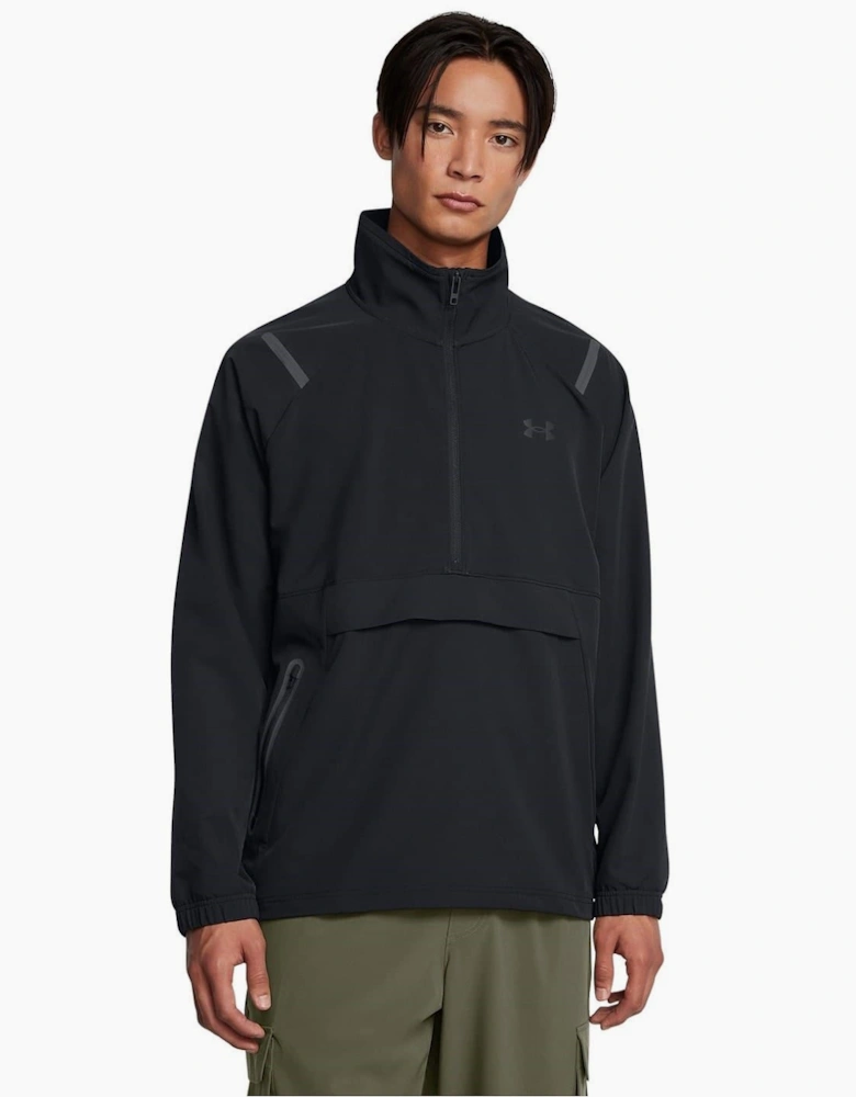 Unstoppable Solid Patterned Anorak Jacket with Drawstring