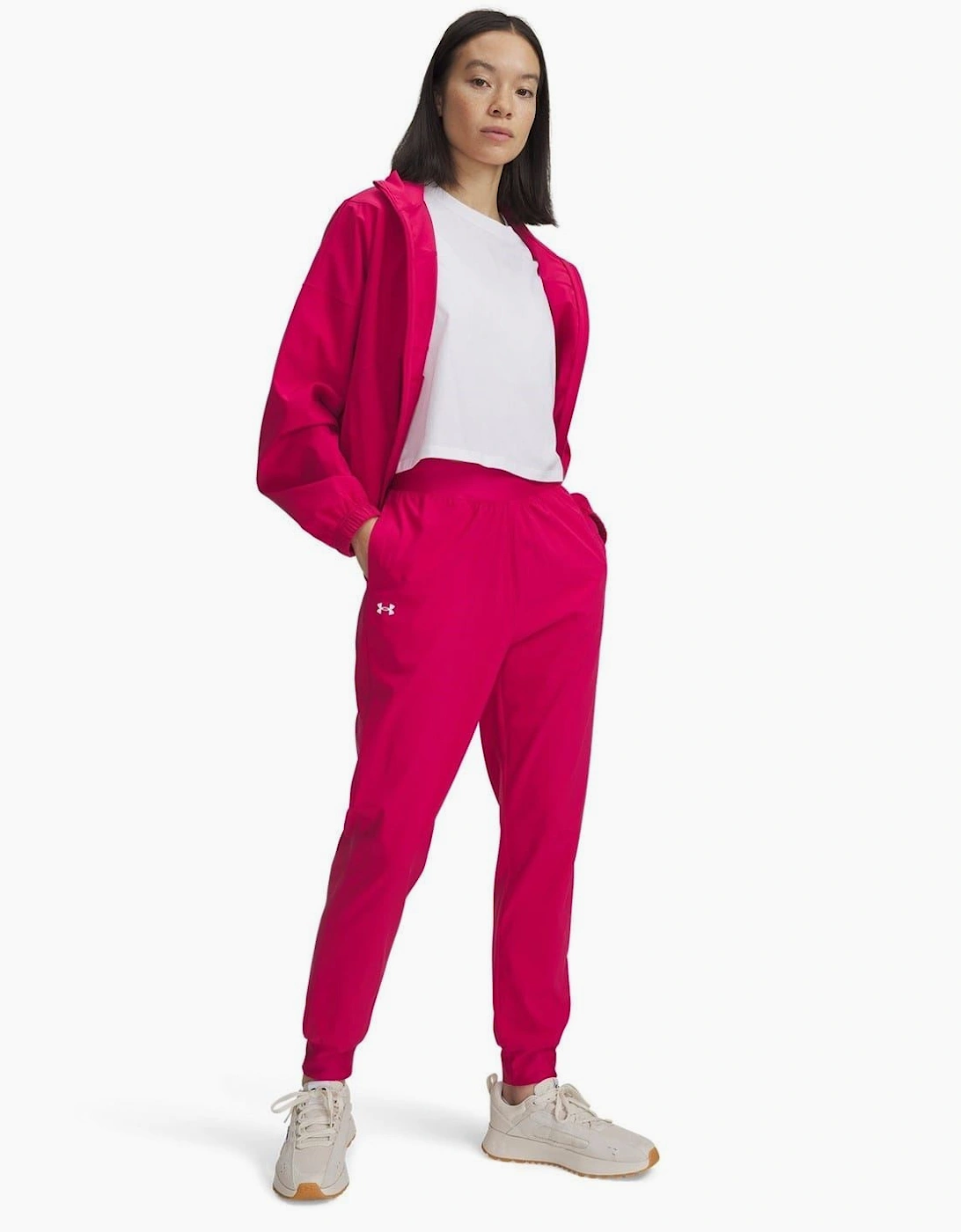 Rise Solid Patterned High Rise Track Pants