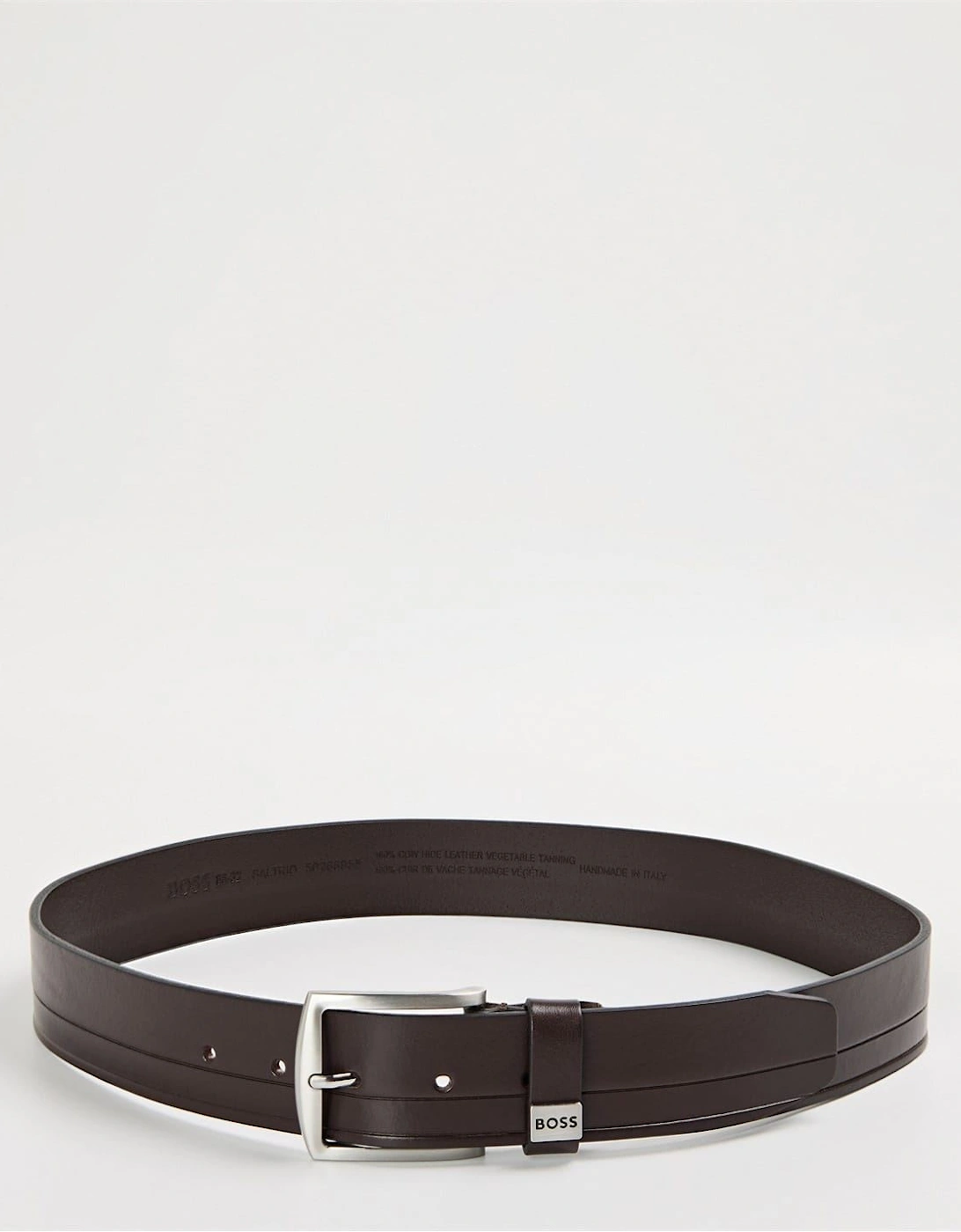 Hugo Boss Men's Brown Saltrio Leather Belt - Size: 36R 95Cm