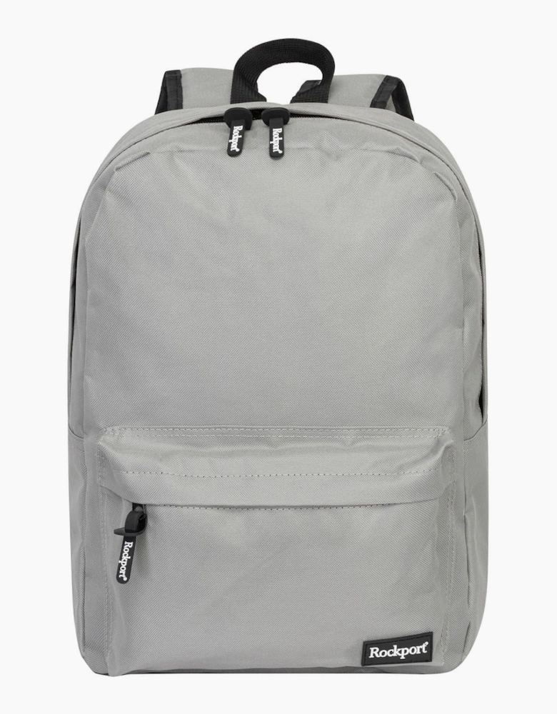 Solid Patterned Med Backpack with Logo
