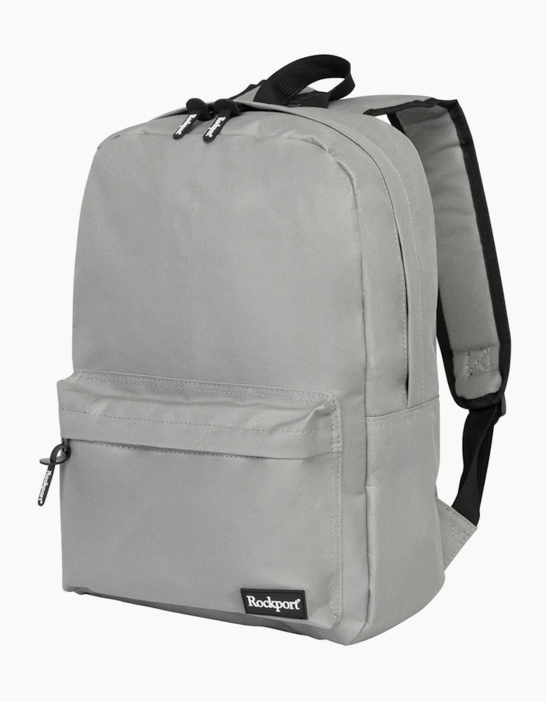 Solid Patterned Med Backpack with Logo