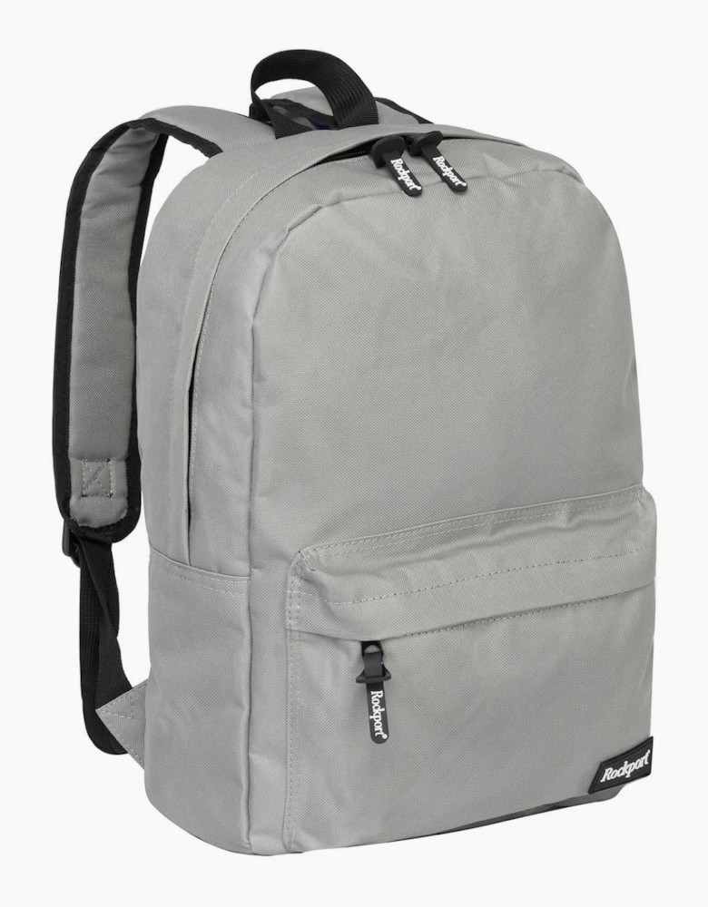 Solid Patterned Med Backpack with Logo