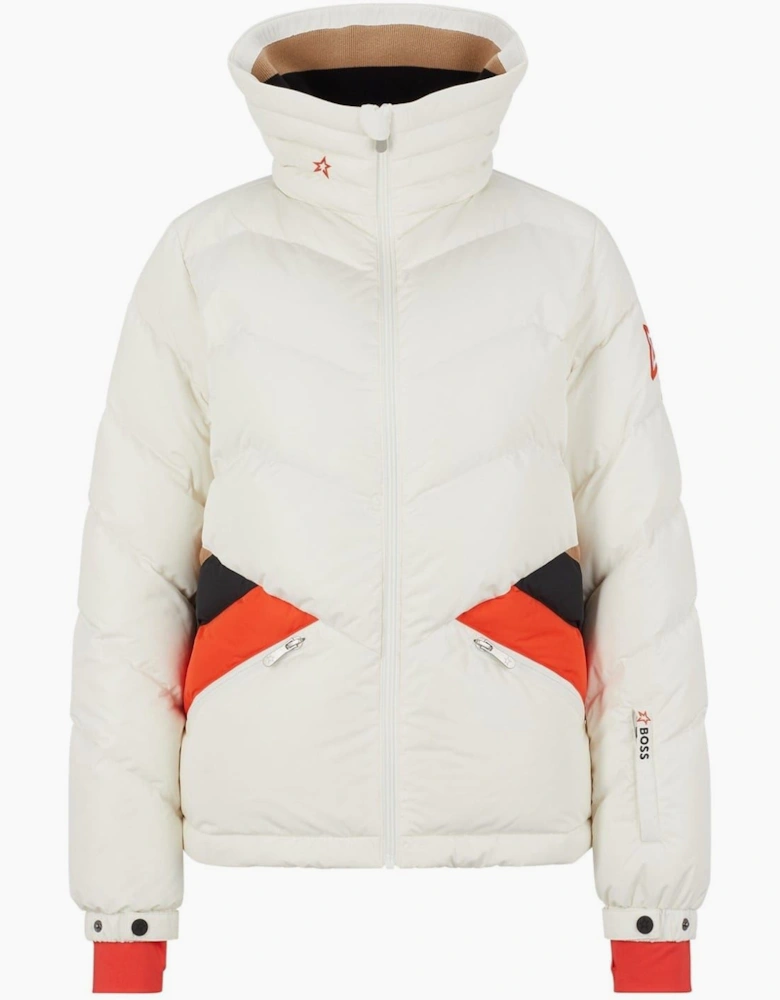 Apres Solid Patterned Zipped Pocket Ski Jacket