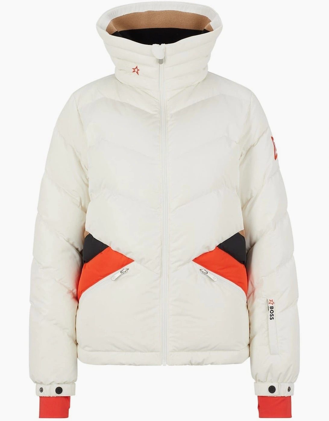 Apres Solid Patterned Zipped Pocket Ski Jacket, 2 of 1