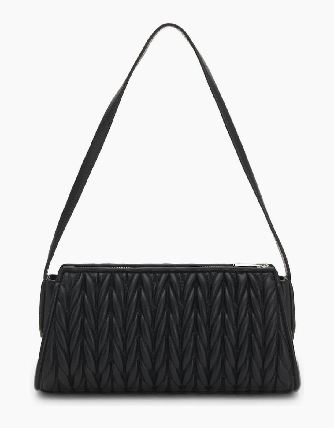 Chris Textured Hobo Bag with Silver Tone Hardware