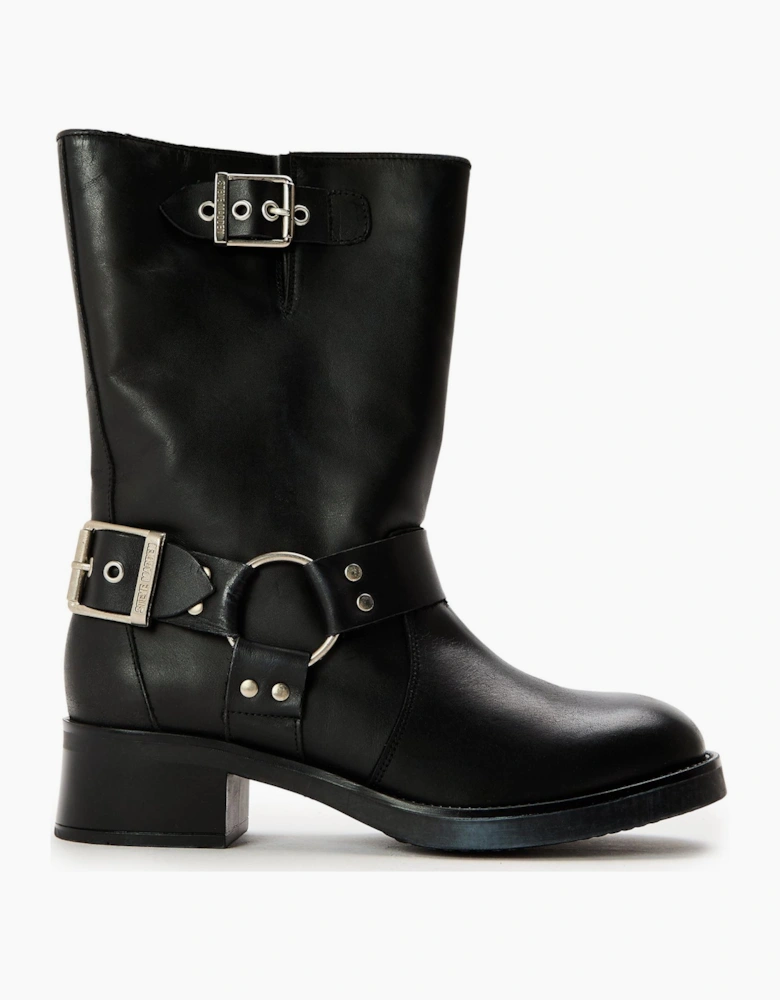 Blessing Motorcycle Boots with Block Heel