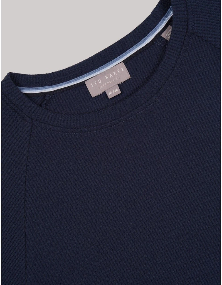 Lettering Crew Neck Long Sleeve Pyjama Set