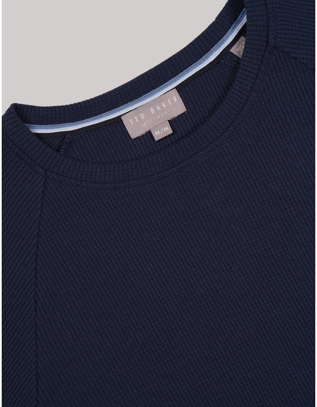 Lettering Crew Neck Long Sleeve Pyjama Set