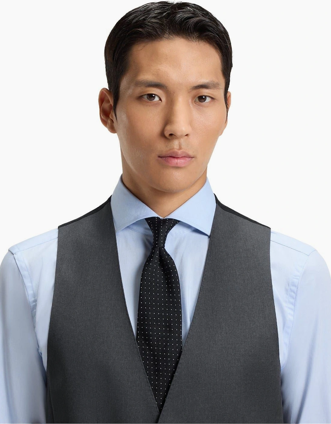 Solid Patterned Waist Tab Waist Coat