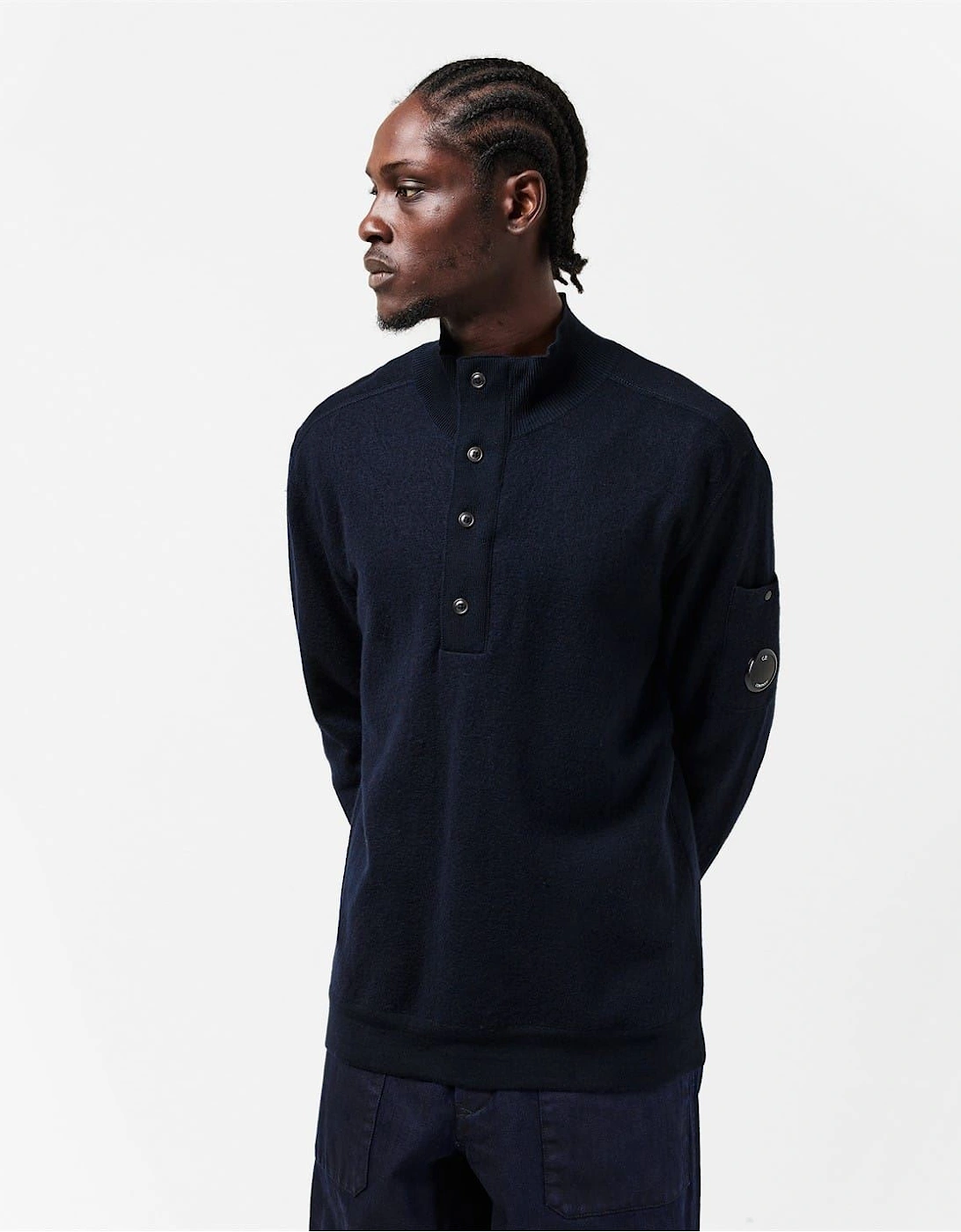 Mock Neck High Collar Long Sleeve Sweater