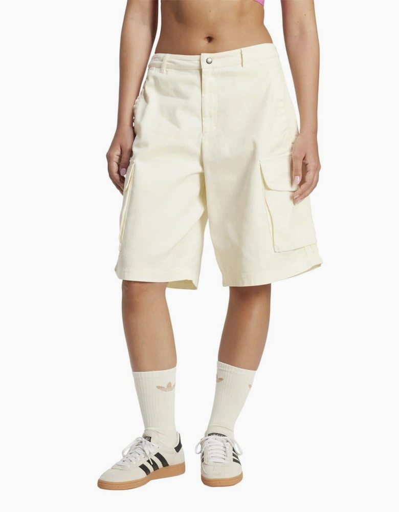 Baggy Fit Denim Cargo Shorts
