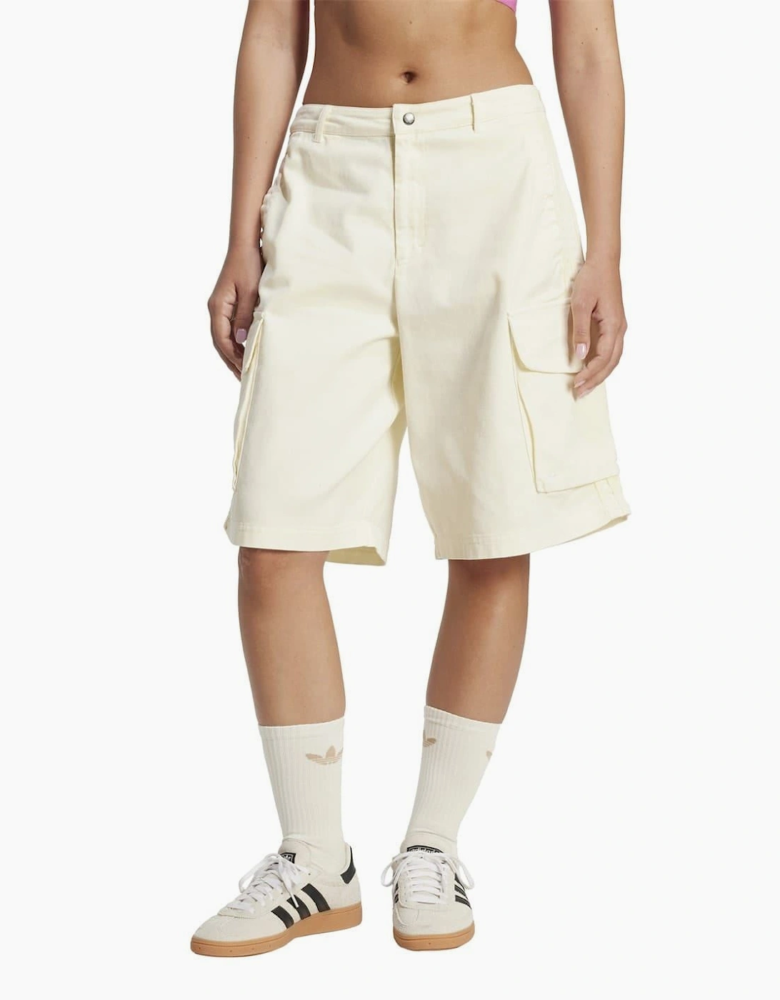 Baggy Fit Denim Cargo Shorts