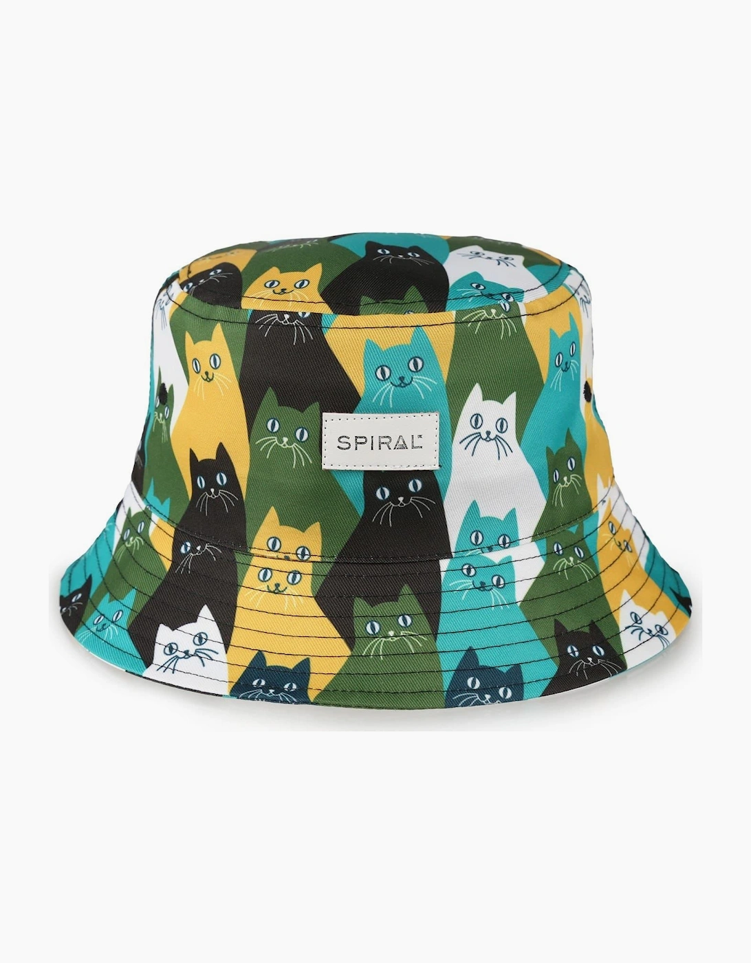 Spiral Women's Cats Logo All Around Brim Panel Bucket Hat  Ladies