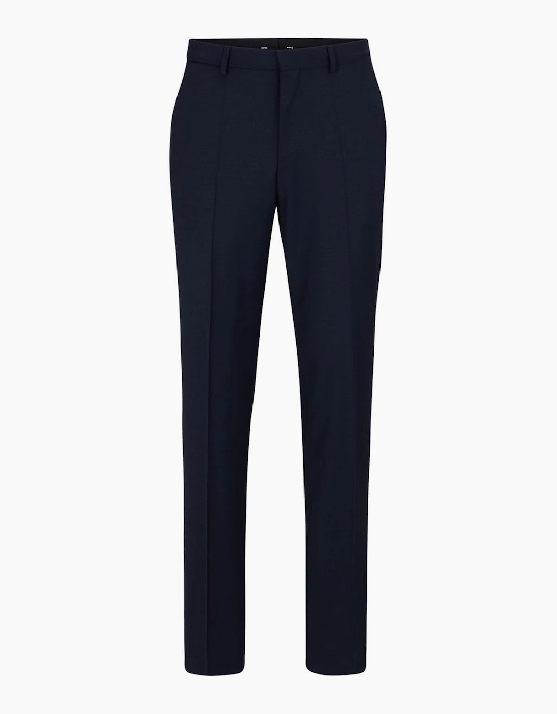 Solid Patterned Flat Front Straight Leg Trousers, 7 of 6