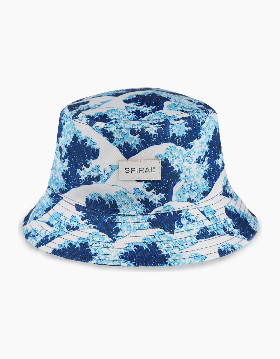 Spiral Women's Blue Floral Patterned All Around Brim Bucket Hat  Ladies
