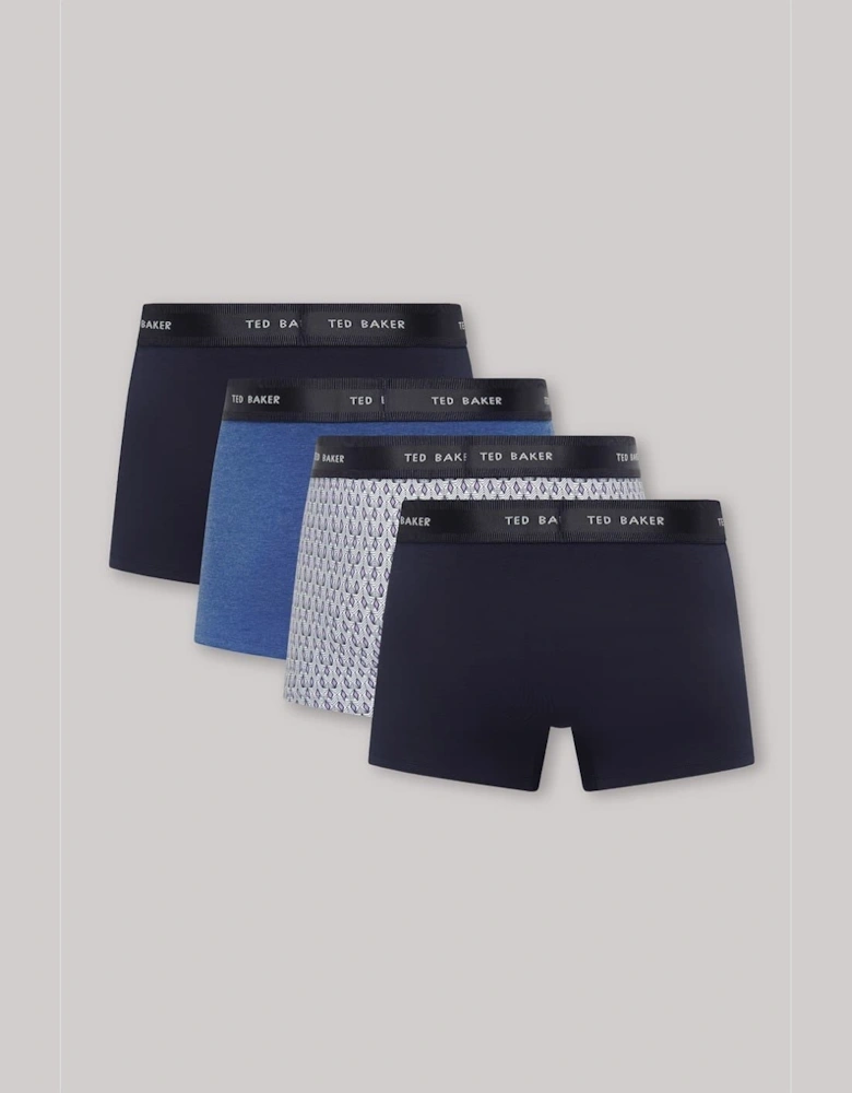 4 Pack Plain Design Trunk