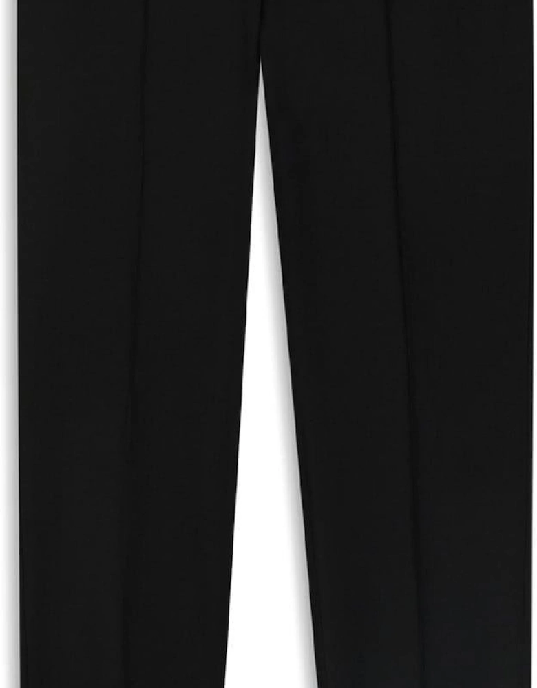 Genius Solid Patterned Straight Leg Trousers