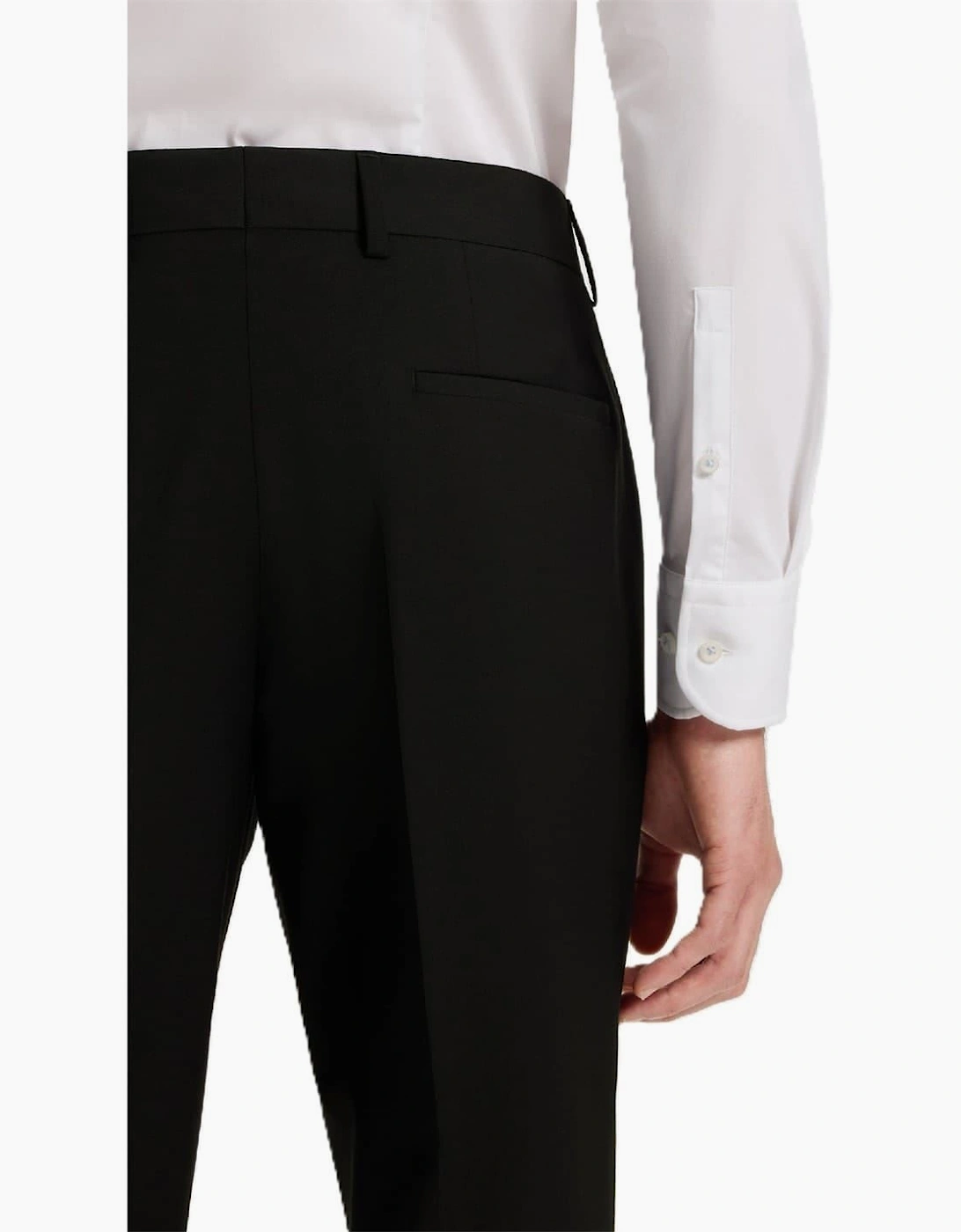 Genius Solid Patterned Straight Leg Trousers