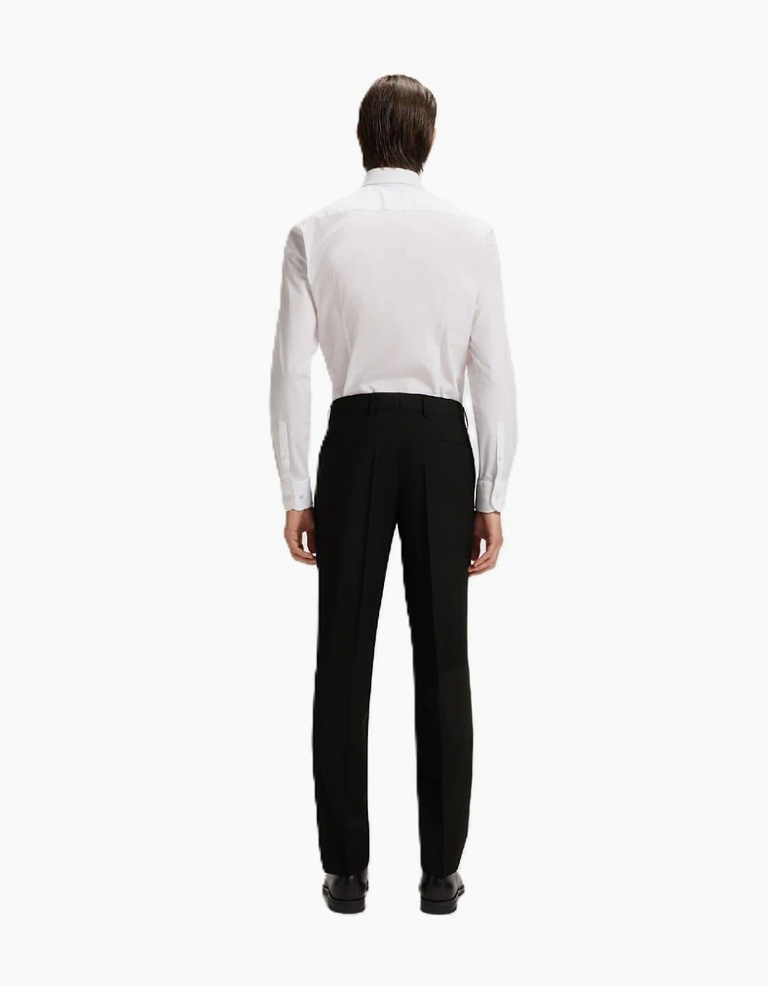 Genius Solid Patterned Straight Leg Trousers