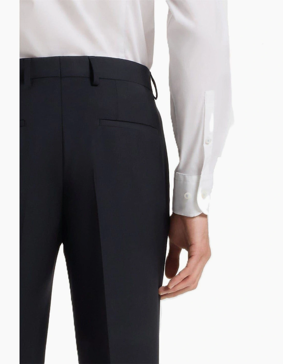 Genius Solid Patterned Straight Leg Trousers