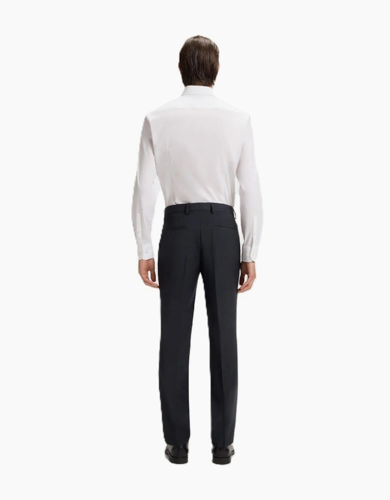 Genius Solid Patterned Straight Leg Trousers