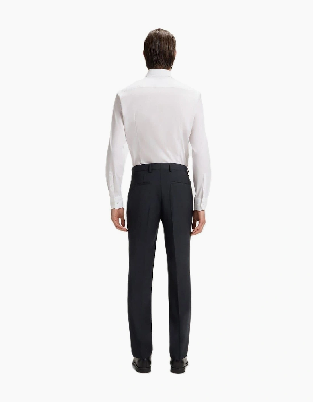 Genius Solid Patterned Straight Leg Trousers