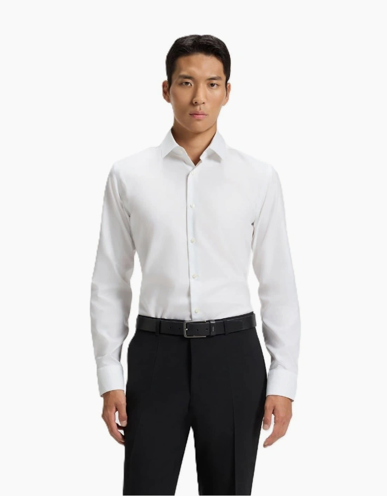 Point Collar Long Sleeve Oxford Shirt