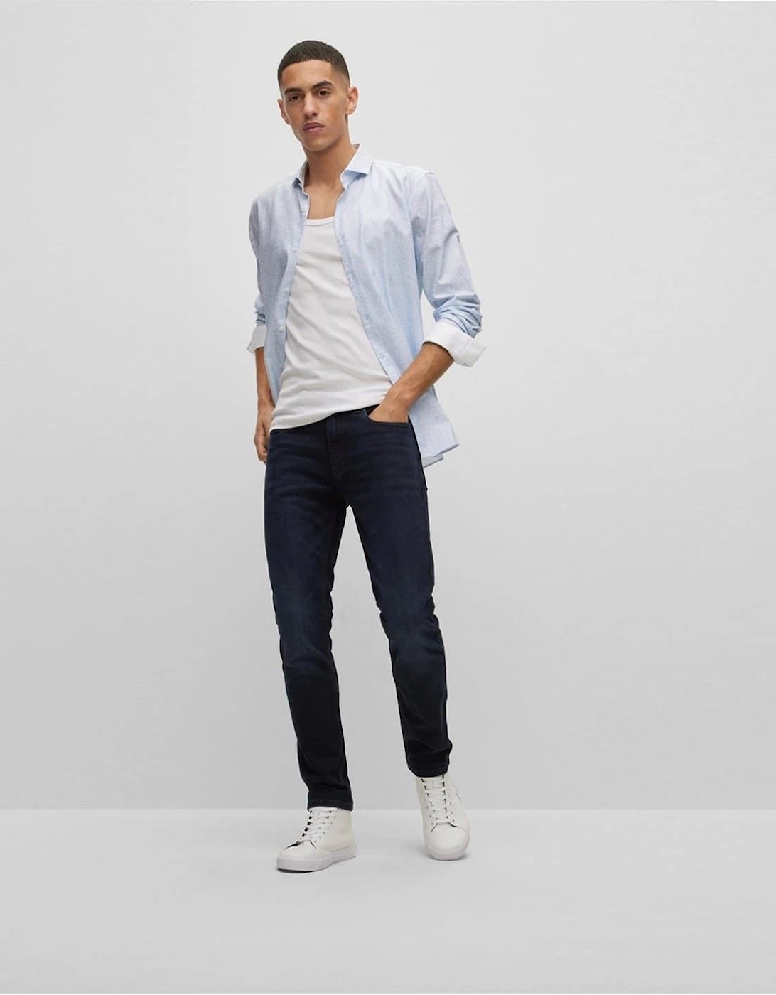 Mid Rise Slim Fit Five Pocket Jeans