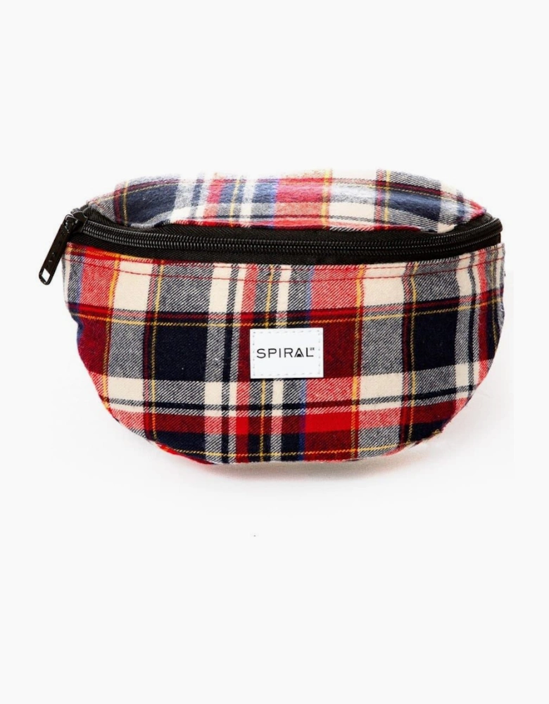 Plaid Patterned Crescent Shape Fanny Pack
