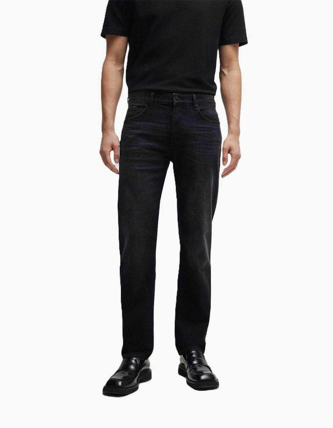 Hugo Boss Men's Grey Mid Rise Slim Fit Five Pocket Jeans - Size: 33/32