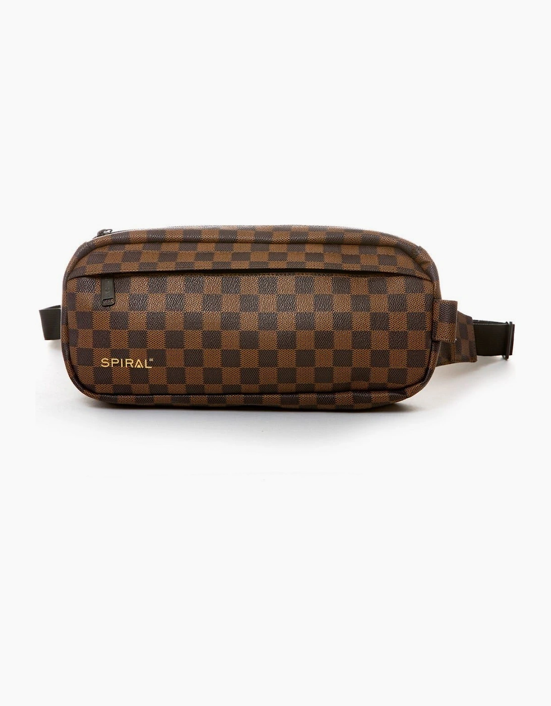 Checkerboard Patterned Fanny Pack with Logo