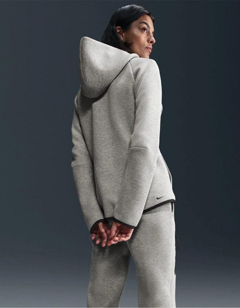 Tech Solid Patterned Hooded Neck Jacket