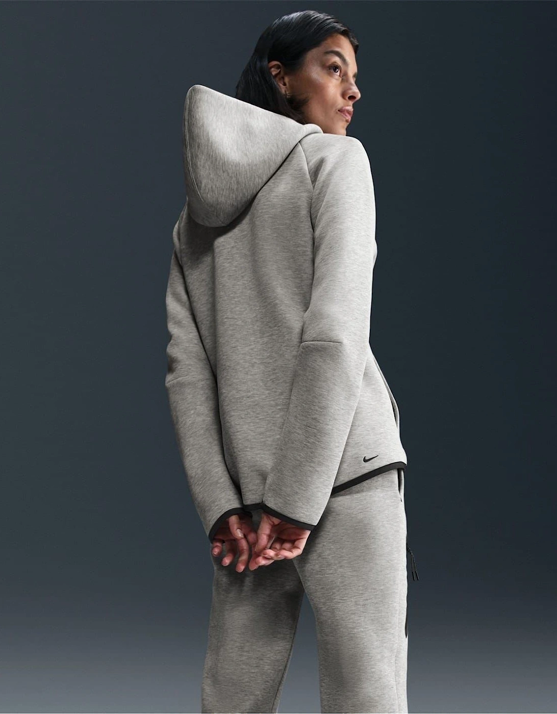 Tech Solid Patterned Hooded Neck Jacket