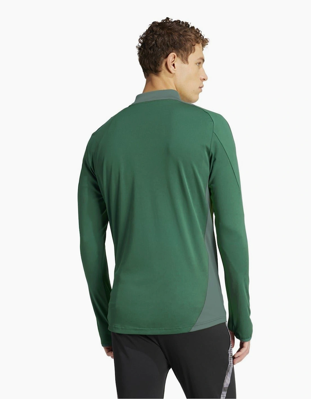 Zip Neck High Collar Long Sleeve Athletic Jersey