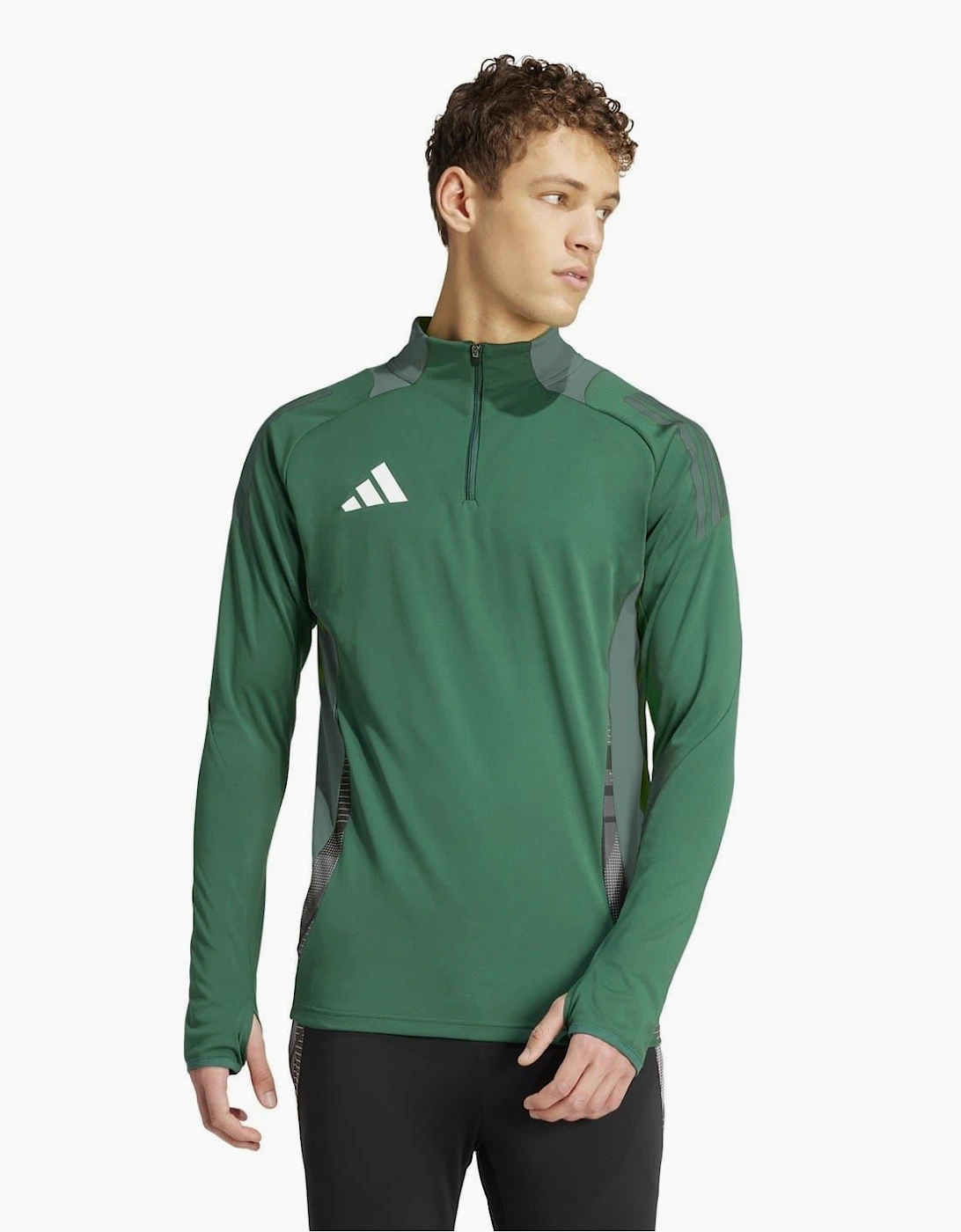 Zip Neck High Collar Long Sleeve Athletic Jersey