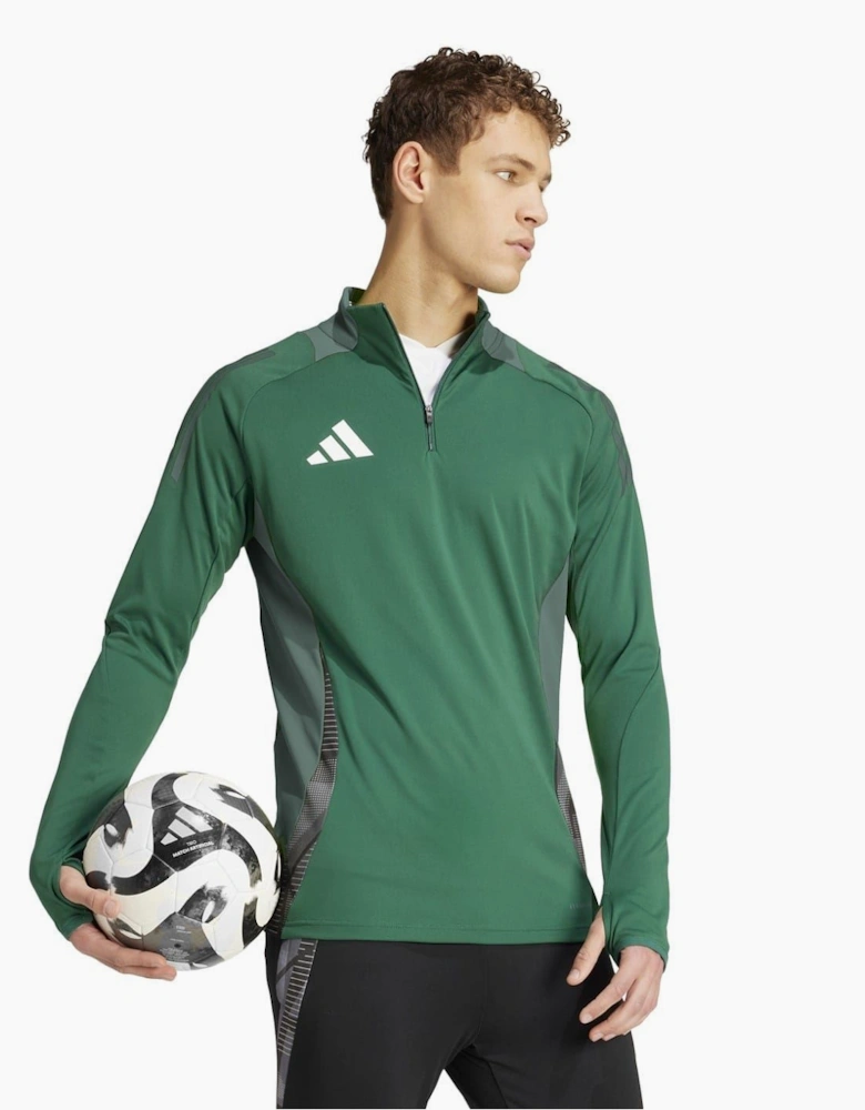 Zip Neck High Collar Long Sleeve Athletic Jersey
