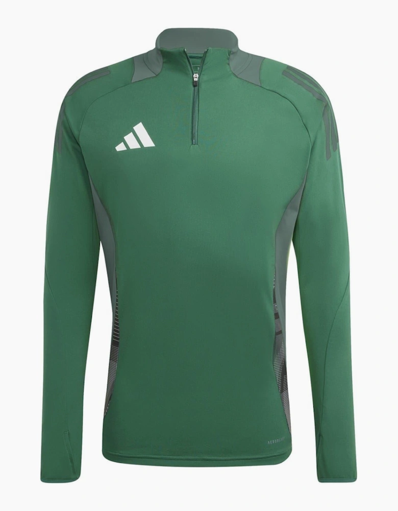 Zip Neck High Collar Long Sleeve Athletic Jersey