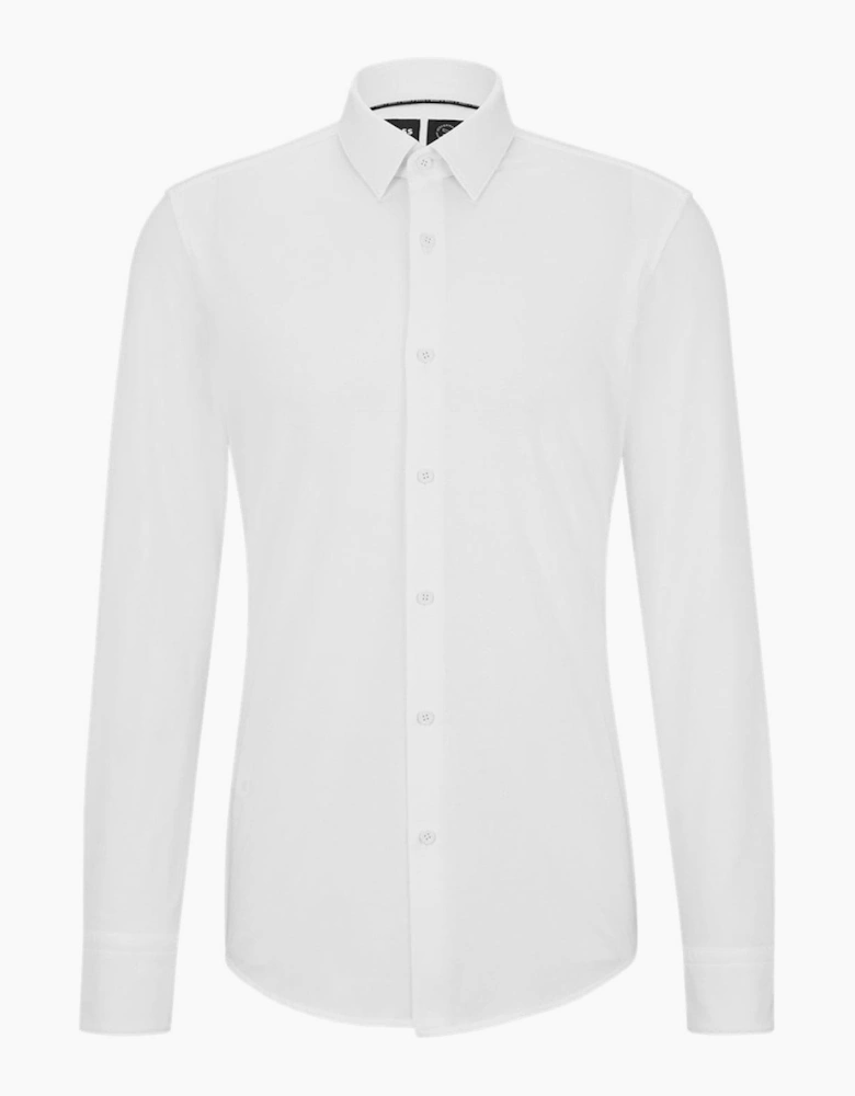 Slim Fit Collared Long Sleeve Oxford Shirt