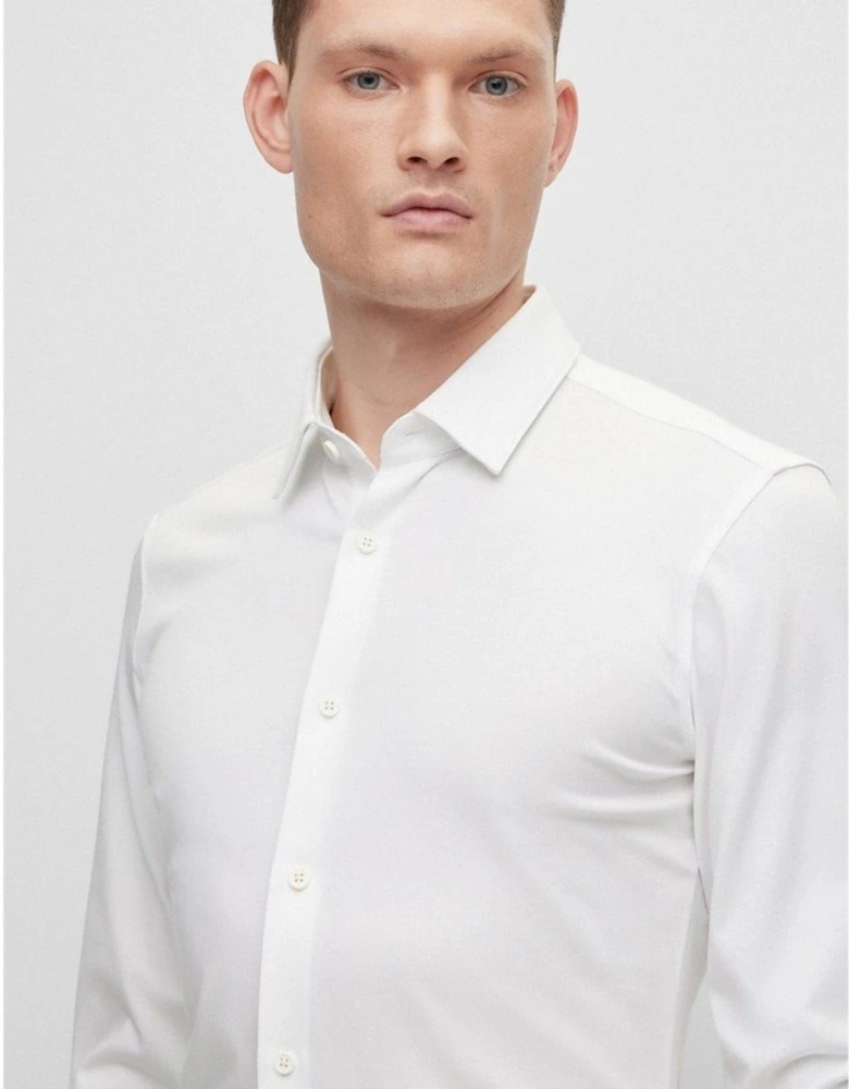Slim Fit Collared Long Sleeve Oxford Shirt